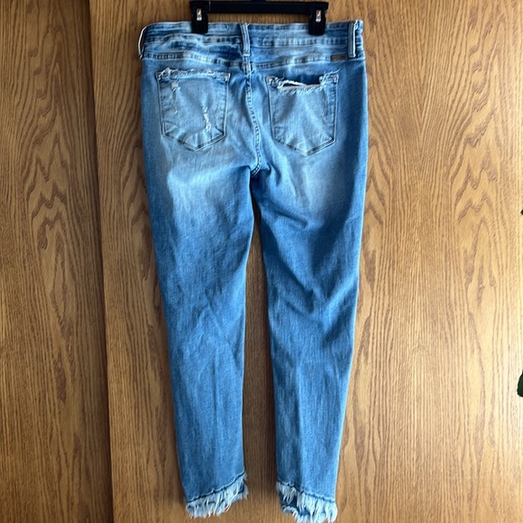 KanCan Nala Mid Rise Skinny Jeans Distressed Raw Hem Ankle Length Size 31 - Picture 5 of 7